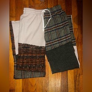 Patchwork joggers. Women’s. Medium runs a lil large. Good stretch.